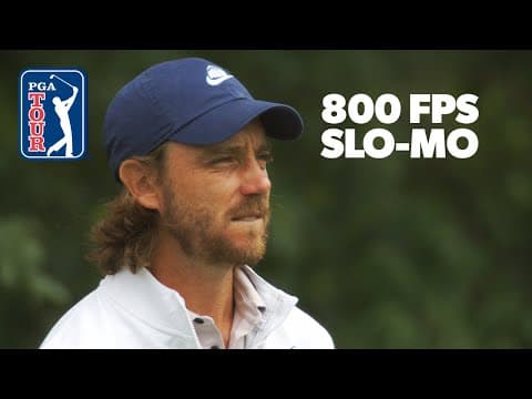 Tommy Fleetwood's golf swing | ULTRA slow-motion camera