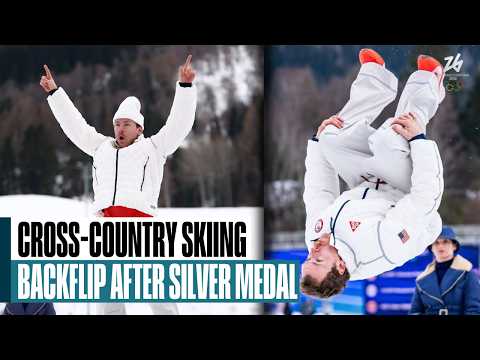 Ben Ogden flips over cross-country silver medal