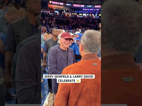 Jerry Seinfeld and Larry David embrace after huge Knicks win in Game 4