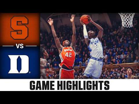 Syracuse vs. Duke Highlights | 2025-26 ACC Men's Basketball