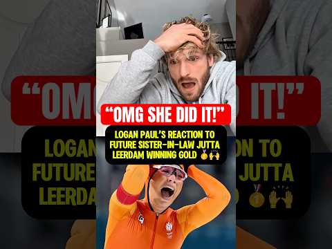 Logan Paul watching Jake Paul’s fiancé Jutta Leerdam win gold medal ❤️🙌