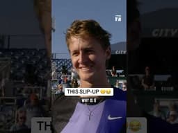 Not this slip-up 🫢😂 #sebastiankorda #tennis