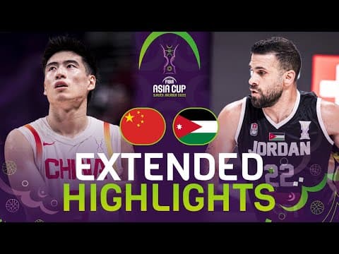 China 🇨🇳 vs Jordan 🇯🇴 | Extended Highlights | FIBA Asia Cup 2025