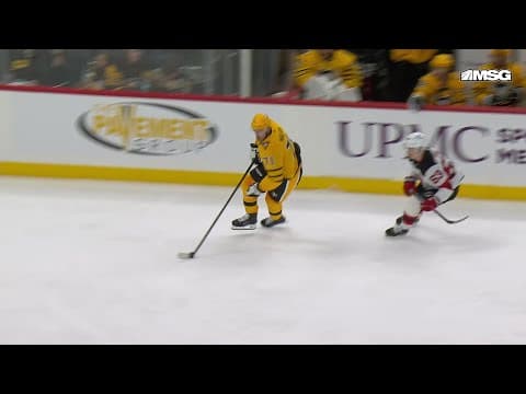 Yegor Chinakhov scores a goal against the New Jersey Devils