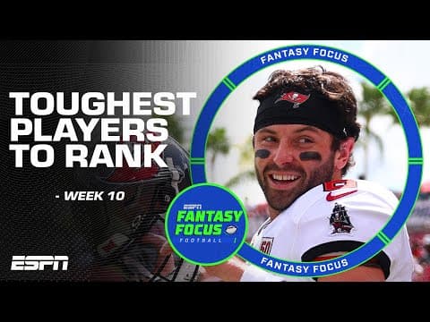 Week 10 Madness: These Players Are IMPOSSIBLE to Rank 🤯 | Fantasy Focus 🏈