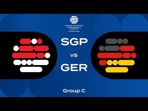 Singapore vs Germany | Group C | Men's Water Polo World Cup 2025 | Division 2 | Istanbul