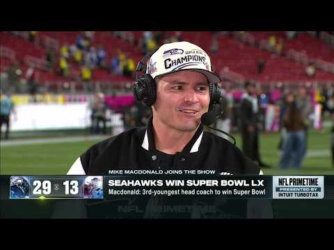 Mike Macdonald praises Seahawks' coaching staff & players after Super Bowl victory 👏 | NFL PrimeTime