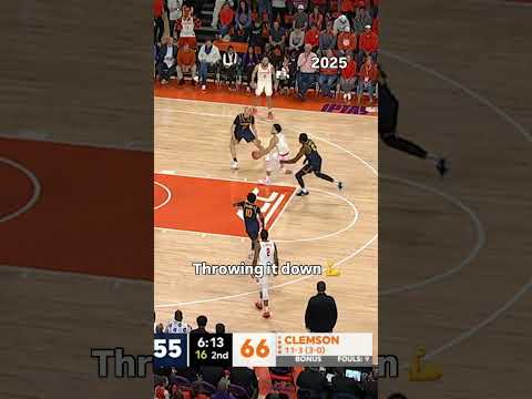 Attacking the rim with force 😤 #clemson #accbasketball #collegebasketball