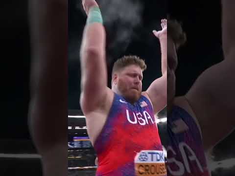 3 WORLD TITLES for Ryan Crouser πͺ #worldathleticschamps #usa #shotput #sports #athletics #japan