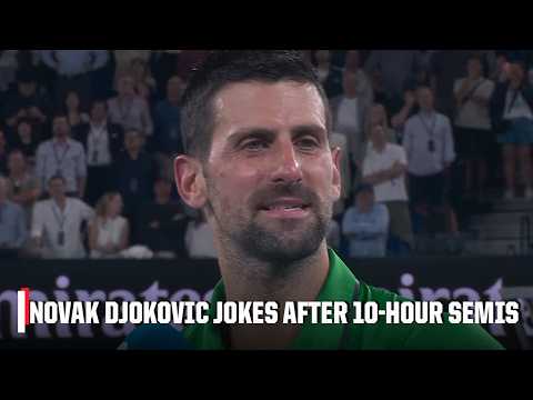 Novak Djokovic jokes the fans got their money's worth in the Semifinals 💰 | 2026 Australian Open