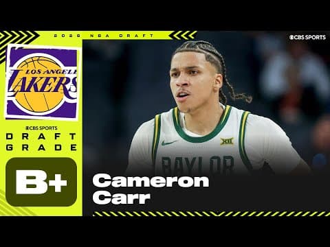 Cameron Carr selected No. 24 overall by Lakers | 2026 NBA Draft Grades & Instant Reaction