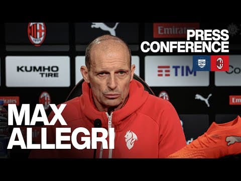 Allegri: “Dobbiamo ambire al massimo risultato” | #ComoMilan | Conferenza Stampa