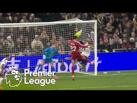 Hugo Ekitike's TOWERING HEADER doubles Liverpool's lead over Spurs | Premier League | NBC Sports