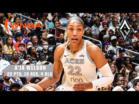 A’ja Wilson’s 23 & 19 help Aces seal 2 seed for playoffs | WNBA on ESPN