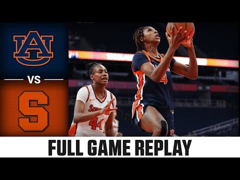 Auburn vs. Syracuse Full Game Replay | 2025-26 ACC Women's Basketball