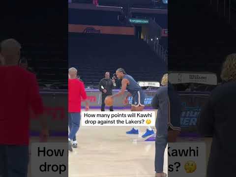 Kawhi warming up 🍿