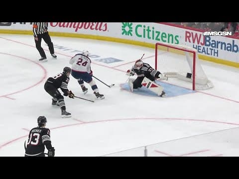 Mathieu Olivier scores a goal against the New Jersey Devils