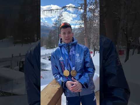 Matt Weston channeling double Olympic champion energy 🥇🥇#Olympics #MilanoCortina2026 #Skeleton