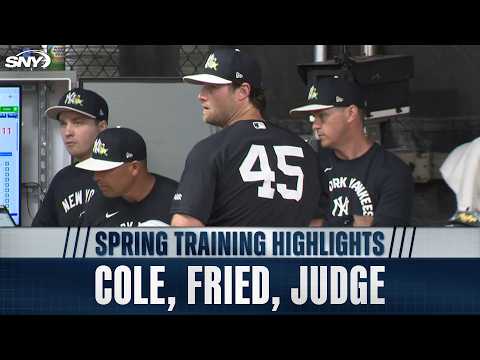 Cole, Fried, Schlittler throw in pen, as Judge, Stanton, more take live BP | Yankees Spring Training