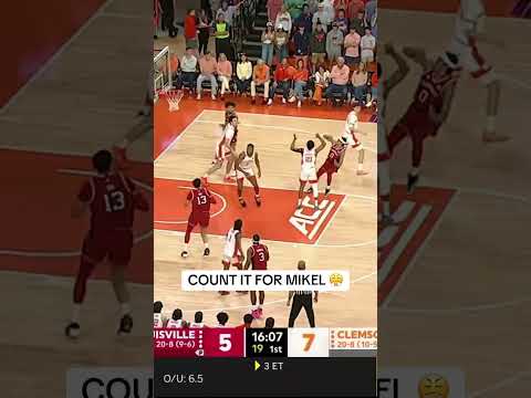 TOUGH shot by Mikel Brown 😮‍💨 #louisville #collegebasketball #accbasketball #basketball #gocards