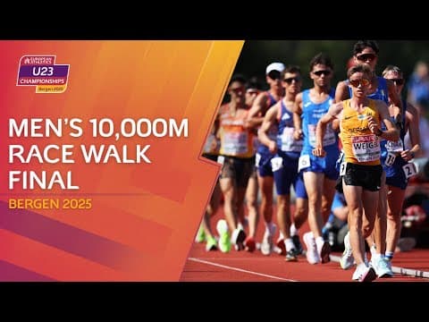 Men's 10,000m Race Walk Final | Bergen 2025 U23 Championships