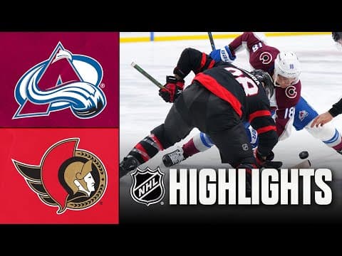 Avalanche vs. Senators | NHL Highlights | January 28, 2026