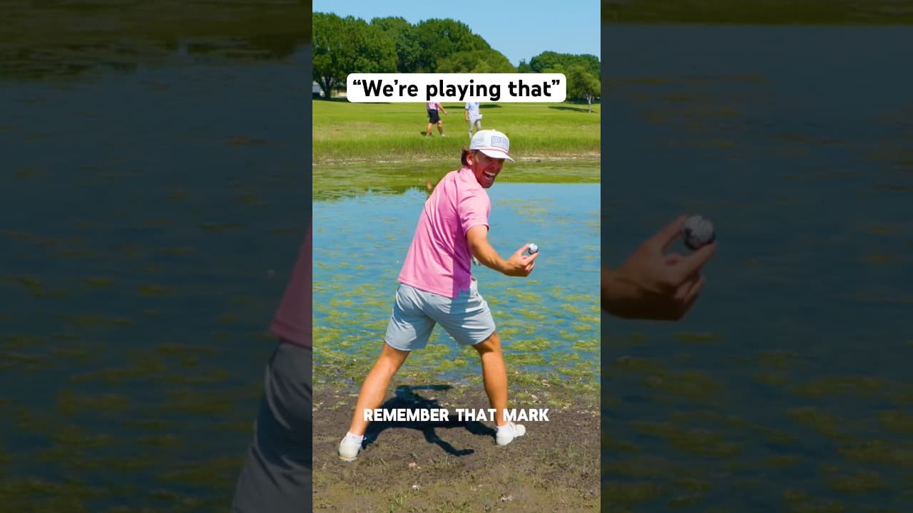 He played his ball in the WATER 😳