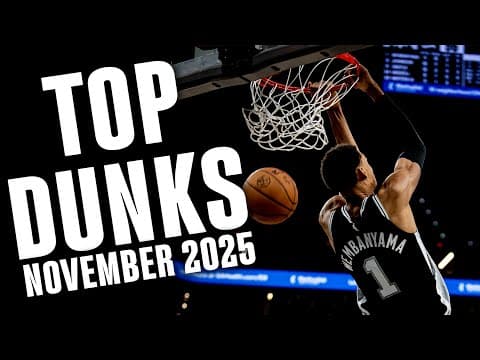 San Antonio Spurs Top Dunks from the Month of November | 2025-26 Season