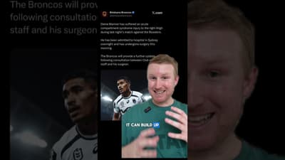 Deine Mariner emergency surgery for compartment syndrome explained! #nrl #brisbanebroncos