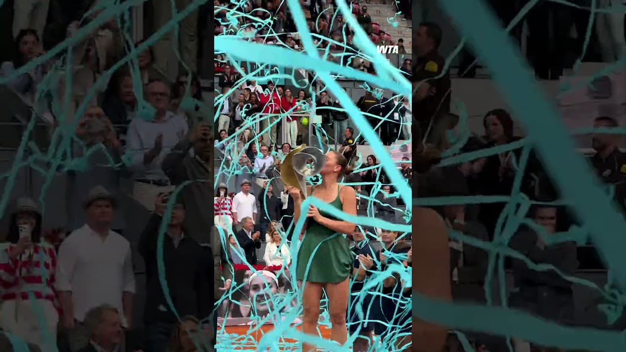 Marta Kostyuk is glowing in la Caja Magica 🌟 #wta #tennis #champion #madrid
