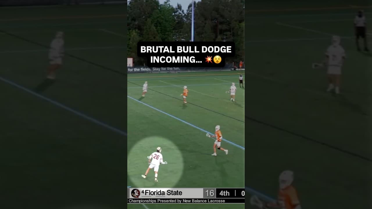 Hit him so hard he almost forgot the ball (via Jackson Soud/Florida State Club Lacrosse, MCLA)