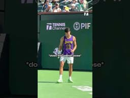 Posing like the king 👑 stream Indian Wells March March 4-15 on the Tennis Channel App! ▶️