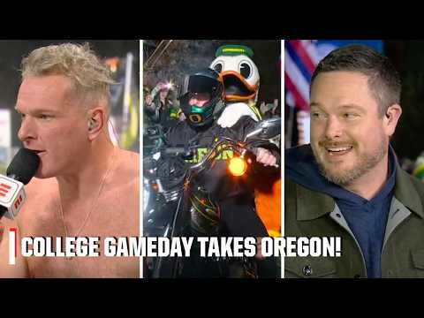 LIVE FROM OREGON 🦆 The Duck arrives in style, Pat hypes crowd & Dan Lanning joins❗| College GameDay