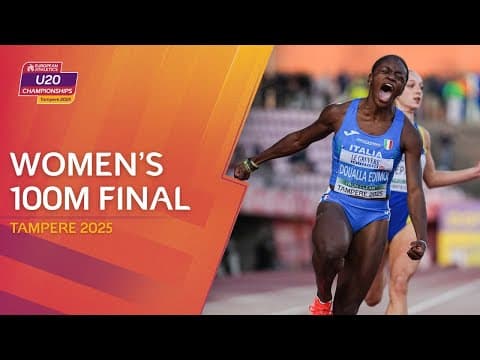15-year-old STORMS to 100m gold! ⚡ Women's 100m final replay | Tampere 2025