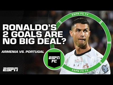'NOT A BIG DEAL' 🗣️ Craig Burley NOT impressed by Cristiano Ronaldo's 2 goals vs. Armenia | ESPN FC