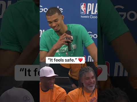 Wemby on Spurs legends coming to their playoff game & consistently showing up at practice 💯