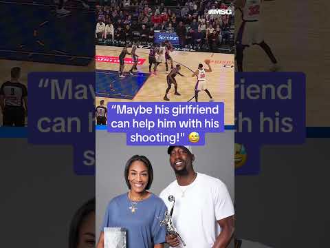 Walt 'Clyde' Frazier joking about Bam and A'ja after this airball 😆