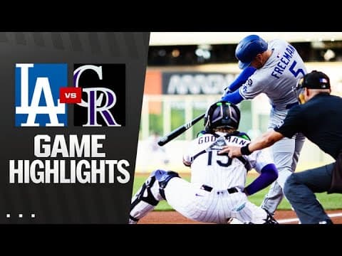 Dodgers vs. Rockies Game Highlights (8/19/25) | MLB Highlights
