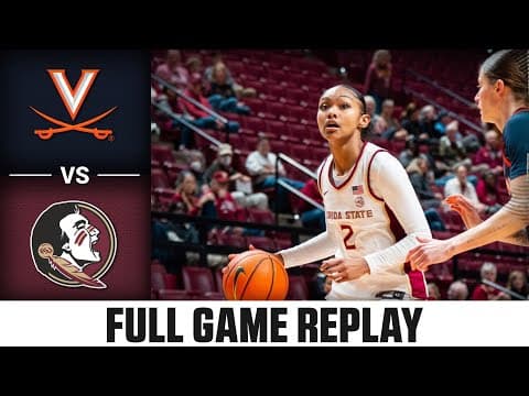 Virginia vs. Florida State Full Game Replay | 2025-26 ACC Women's Basketball