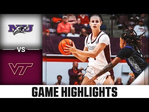 Niagara vs Virginia Tech Game Highlights | 2025-26 ACC Women's Basketball
