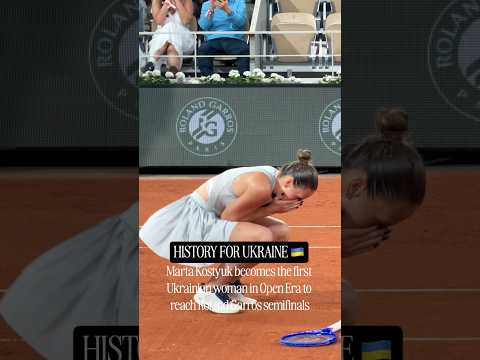 That reaction says it all 🥹 #rolandgarros #tennis #martakostyuk