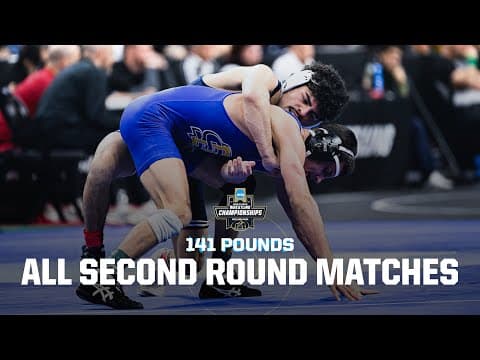 141 pound 2nd round (all 8 matches) 2025 NCAA wrestling championships