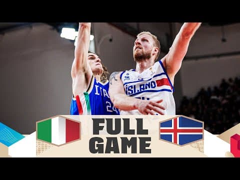 Italy v Iceland | Full Basketball Game | FIBA Basketball World Cup 2027 European Qualifiers