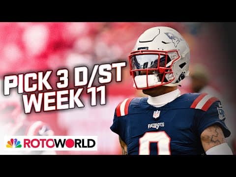 Patriots, Falcons, Miami top Defense (D/ST) Start 'Em/Sit 'Em for Week 11 | Rotoworld | NFL on NBC
