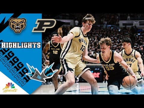 Oakland vs. No. 1 Purdue | COLLEGE BASKETBALL HIGHLIGHTS | 11/7/25 | NBC Sports
