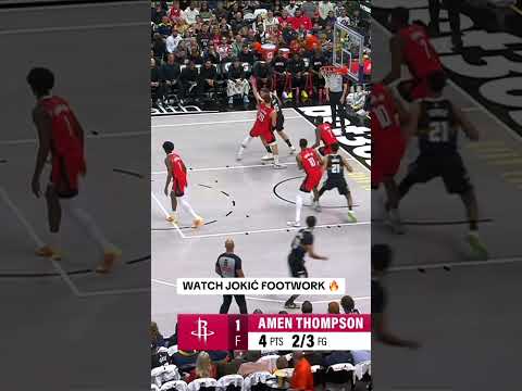 Nikola Jokić showing off his ELITE footwork 😮‍💨