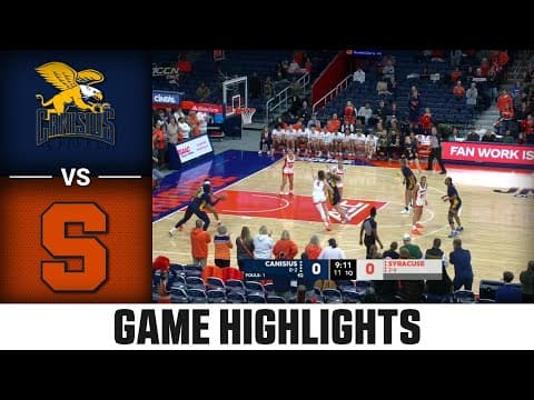 Canisius vs. Syracuse Game Highlights | 2025-26 ACC Women's Basketball