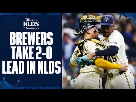 Final three outs: Brewers take care of business at home and lead NLDS 2-0 💼✨