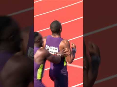 CLOSE FINISH! 😱 Simbine wins the men's 100m in 10.08 ahead of compatriot Nkoana at the FBK Games