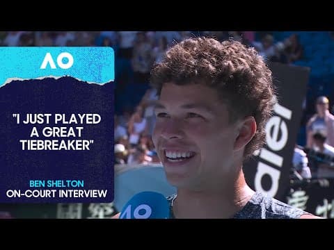 Ben Shelton On-Court Interview | Australian Open 2026 First Round